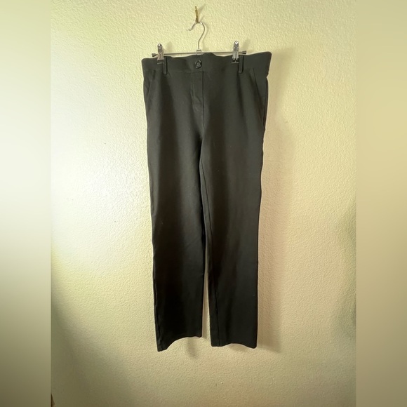 Betabrand Black Straight Leg Classic Dress Yoga Pants size Large Long 877 / 878 - Picture 3 of 5